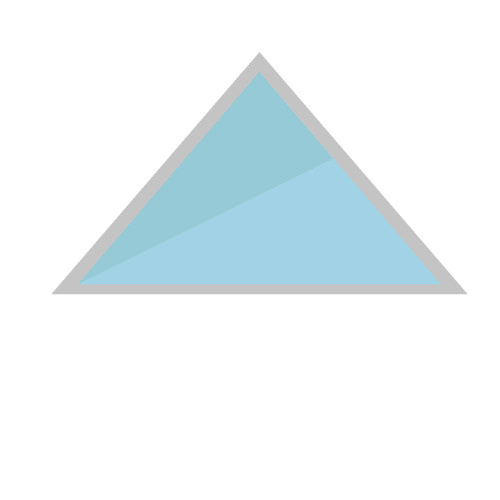 Окно в форме треугольника в профиле Brusbox