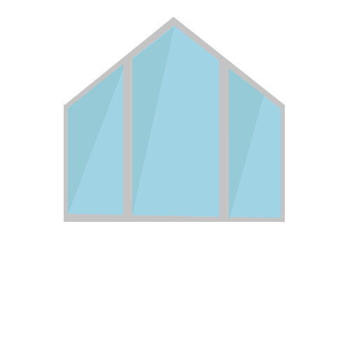 Окно в форме пятиугольник в профиле Rehau