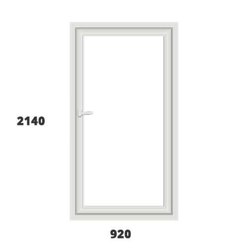 Дверь алюминиевая одностворчатая Alutech 62 (теплый)
